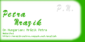petra mrazik business card